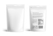 © realstockvector - Pouch bags mockup isolated on white background. Vector illustration. Front and rear views. Can be use for template your design, presentation, promo, ad. EPS10.
