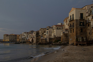 view from Cefalù beach