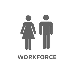 Wall Mural - Hiring and Employees icons - job related images showing hiring