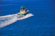© suchatbky - The boat is runing on sea is very fast
