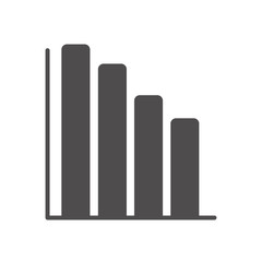 Poster - graphic bar chart icon, silhouette style