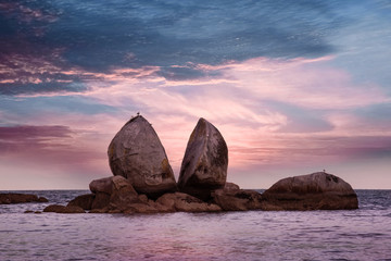 Split Apple rock, New Zealand