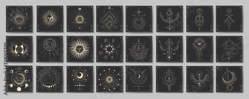 Photo the sun and moon, the beauty of the eastern night