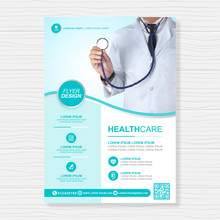  Corporate healthcare and medical cove a4 flyer design template for print