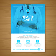  Corporate healthcare and medical cove a4 flyer design template for print