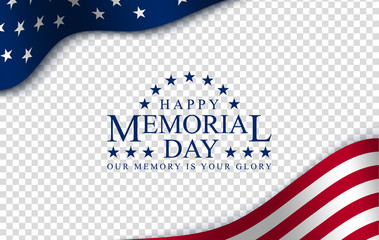 memorial day with, vector image, poster and banner for the holiday and sales day. american flag on t