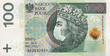 Coronavirus in Poland. Global recession. 100 Polish zloty banknote with a face mask . Polsh economy hit by corona virus covid19 outbreak