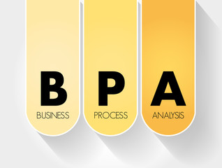 Poster - bpa - business process analysis acronym, business concept background