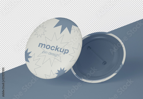 Download Pin Button Mockup Stock Template Adobe Stock