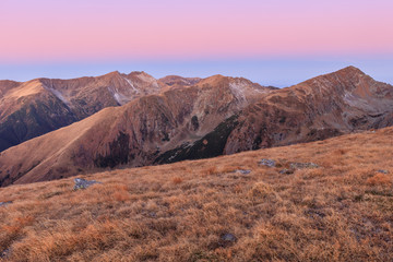 Poster - sunrise in Fagaras Mountains, Romania