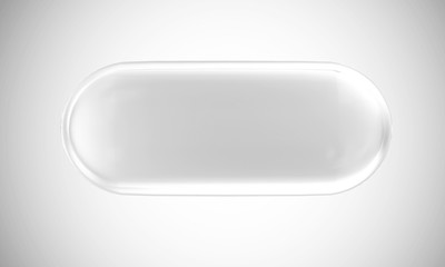 Transparent Rounded Glass Button on gradient background