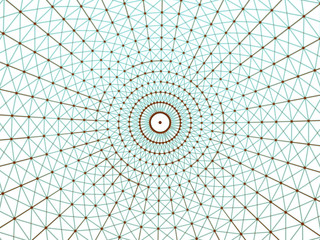 Wall Mural - Abstract geometry surfaces, lines and points background, Used as digital wallpaper and technology background.