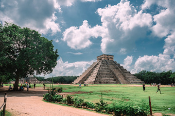 Ruins of the ancient Mayan civilization in Chichen Itza. Mexico.