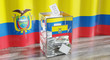 © PX Media - Equador - ballot box - voting, election concept - 3D illustration