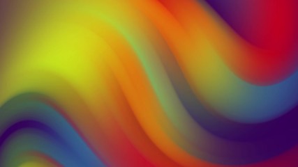 Poster - Bright colored seamless loop twisted gradient background.3d render rows colorful purple red yellow blue stripes rippling