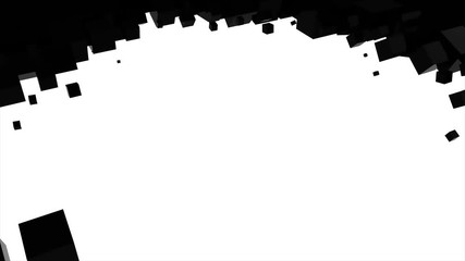 Poster - Black and white cubes screen wipe transition with alpha channel