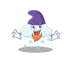 Canvas Print - Cute picture of snowy cloud in Elf cartoon design