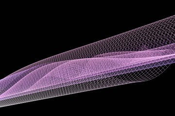 Poster - Abstract 3d mesh wave background. Futuristic technology style. Elegant background for business presentations.