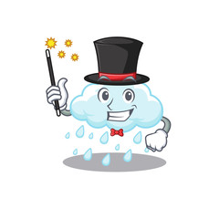 Sticker - An attractive Magician of cloudy rainy cartoon design