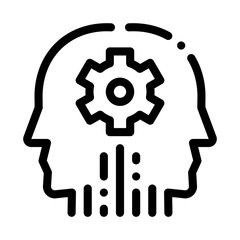 Aufkleber - cerebral hemisphere settings icon vector. cerebral hemisphere settings sign. isolated contour symbol