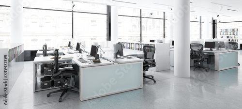 Fotografía Modern Office Center Adaptation - panoramic 3d visualization