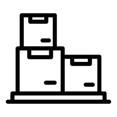 Poster - Box file storage icon. Outline box file storage vector icon for web design isolated on white background