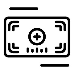 Poster - Focus screen record icon. Outline focus screen record vector icon for web design isolated on white background