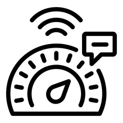 Poster - Smart ai speed control icon. Outline smart ai speed control vector icon for web design isolated on white background