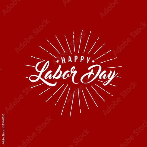 Labor day card design vector illustration. Poster Mural XXL