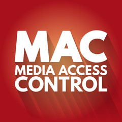 Poster - mac - media access control acronym, technology concept background