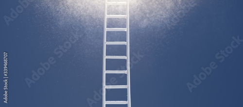 Photographie Way to success concept. Stairs up to the light.