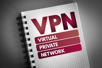 Aufkleber - vpn - virtual private network acronym, technology concept background