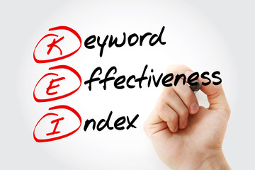 Poster - kei - keyword effectiveness index acronym, business concept background