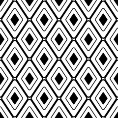 Poster - Geometric seamless pattern black and white. Stylish abstract background. Geometric bold design for prints. Repeating bold texture with squares. Simple tiles with squares for carpet, wallpaper. Vector 