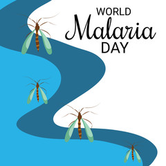 Poster - Vector illustration of a Background for  World Malaria day.