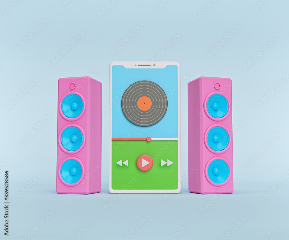 music, audio Player interface with loading bar and additional buttons ...