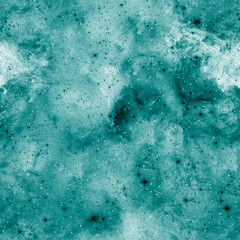 Wall Mural - galaxy fabric seamless pattern. turqouise