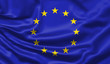 © Evgenia - Realistic flag. Waving flag of the European Union. 3d illustration.