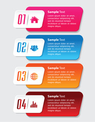 Leinwandbilder - modern text box template, banner Infographics