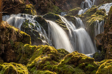 Water flowing over rocks, Voje valley, Bohinj