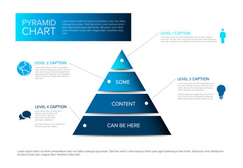 Poster - Vector Infographic Pyramid chart diagram template
