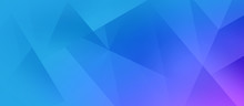 Abstract Polygonal Blue And Purple Background - Wide Banner