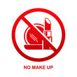 No make up sign isolated on white background vector illustration