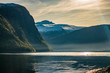 Stunning Norway's fiord with great sunlight