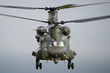 RAF Chinook helicopter on a training mission during Exercise Wessex Storm on Salisbury Plain Training Area, Wiltshire, UK