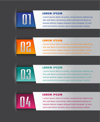 Leinwandbilder - modern text box template, banner Infographics