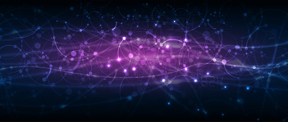 Technology data background, idea of global business solution