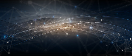 Technology data background, idea of global business solution