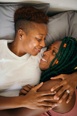 Canvas Print - Lesbian couple love