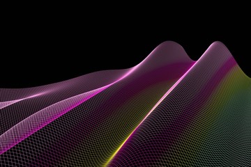 Poster - Abstract 3d mesh wave background. Futuristic technology style. Elegant background for business presentations.